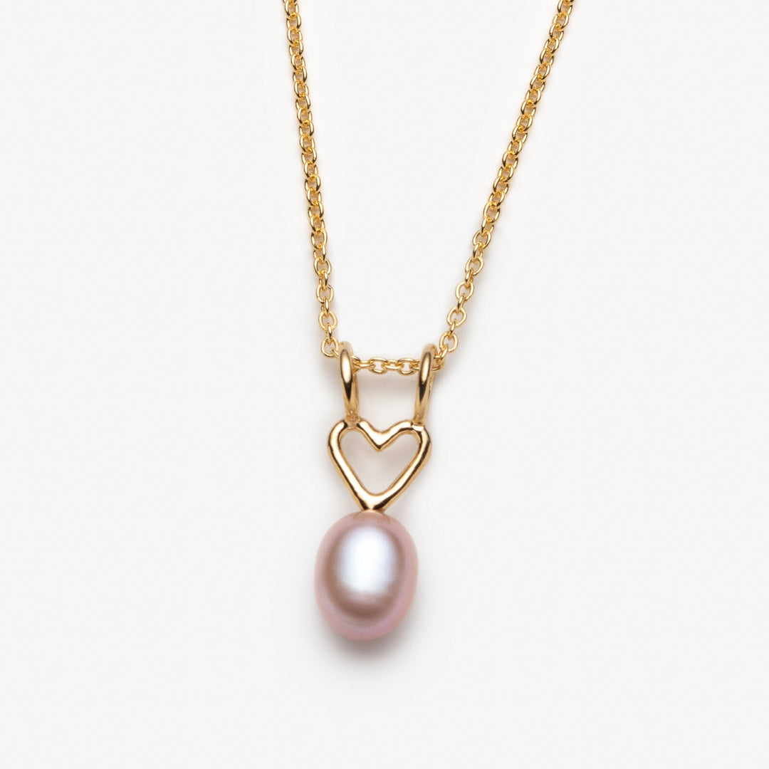 Pink pearl pendant necklace top